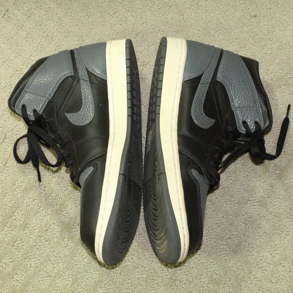 Size 10 - Air Jordan 1 Mid Dark Grey Men\'s Athletic Shoes